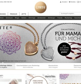 Christ, der Onlineshop für Uhren, Schmuck und Geschenke deutscher Online-Shop