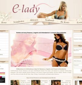 Dessous Unterwäsche Lingerie im Dessous Shop e-lady deutscher Online-Shop