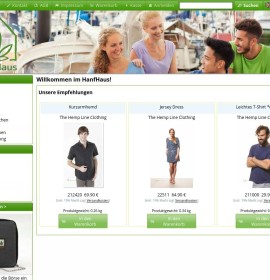 Alles aus und mit Hanf! : Hanf Haus Online Shop deutscher Online-Shop