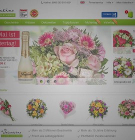 Valentins Blumenversand – Blumen und Geschenke versenden deutscher Online-Shop