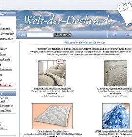 Welt-der-Decken.de – Hochwertige Bettdecken, Bettwäsche und Heimtextilien deutscher Online-Shop