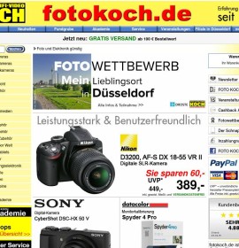 Weltweiter Versand für Fotokameras, Videocamcorder, Digitalkameras, Hifi-Artikel und Zubehör deutscher Online-Shop