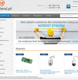 Automatische Tore, Alarmanlagen, Zugangskontrolle – Montersi.pl polnischer Online-Shop