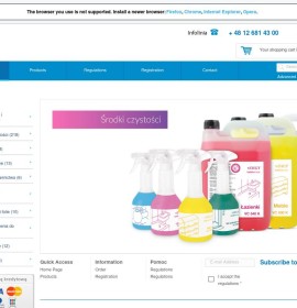 Web-Shop für Verpackungen, Einweg-Geschirr und Besteck sowie professionelle Chemie und Reinigung polnischer Online-Shop