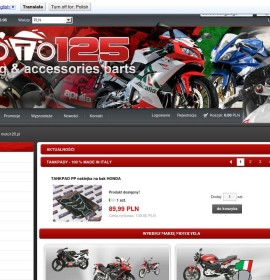 Die größte in Polen SHOP FÜR KRAFTRÄDER 125 ccm cm3 polnischer Online-Shop