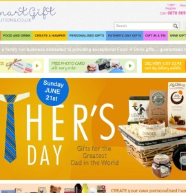 Smart Gift Solutions store britischer Online-Shop für Geschenke, Lebensmittel,