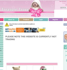 Baby Treasure Trove store britischer Online-Shop für Geschenke, Artikel für Kinder,