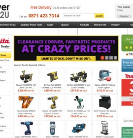 PowerTools2U store britischer Online-Shop für Haus und Garten, Werkzeuge und Heimwerken,