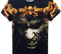 Black 3D Unisex SKULL BONES And Man Print T-shirt – Choies – Herren-Bekleidung – Tops & Shirts – T-Shirts,