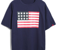 Navy American Flag Patch Short Sleeve Loose T-shirt – Choies – Herren-Bekleidung – Tops & Shirts – T-Shirts,