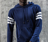 Blue Striped Sleeve Pocket Front Hooded Jumper – Choies – Herren-Bekleidung – Pullover & Cardigans – Cardigans,