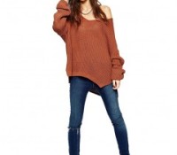 Chunky Sweater with Dipped Hem – Chicnova – Damen-Bekleidung – Pullover & Strickjacken – Pullover & Sweater,