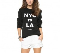 Ribbed Sweatshirt with NYC Print – Chicnova – Damen-Bekleidung – Tops & Shirts – Langarmshirts, Damen-Bekleidung – Sweatshirts & Hoodies – ,