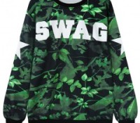 Sweatshirt with Swag Print – Chicnova – Damen-Bekleidung – Sweatshirts & Hoodies – , Damen-Bekleidung – Tops & Shirts – Langarmshirts,