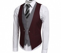 Coofandy Men's Formal Business Suit Vest – Cndirect – Herren-Bekleidung – Anzüge & Sakkos – Anzüge, Herren-Bekleidung – Anzüge & Sakkos – Westen,