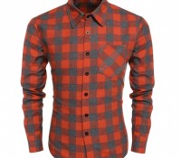 Coofandy Men's Casual Plaid Long Sleeve Turndown Neck Shirt – Cndirect –