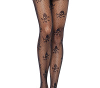 Choies – Black Skull And Polka Dot Tights –