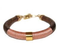 Bracelet in Leather and Cotton Thread – NOLITA – Carnet de Mode – Damen-Schmuck – Schmuck – Armbänder & Armreifen, Damen-Bekleidung – Unterwäsche & Dessous – BHs, Damen-Bekleidung – Accessoires – Hosenträger,