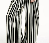 Choies – Monochrome Stripe High Waist Palazzo Pants –