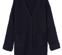 Choies – Navy Pocket Detail Long Sleeve Longline Knit Cardigan – Damen-Bekleidung – Pullover & Strickjacken – Strickjacken,