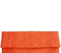 Orange Tequila Sunrise Python Leather Clutch – Essentiel – Carnet de Mode – Damen-Handtaschen – Clutches – ,