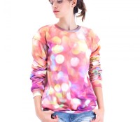 Printed Polyester Bokeh Sweatshirt – Carnet de Mode – Damen-Bekleidung – Pullover & Strickjacken – Pullover & Sweater, Damen-Bekleidung – Tops & Shirts – Langarmshirts, Damen-Bekleidung – Sweatshirts & Hoodies – ,