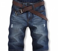 Korea New Fashion Men Holey Torn Design Jeans Half Pants Blue Denim Shorts – Cndirect – Herren-Bekleidung – Jeanshosen – ,