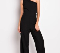 Black One-Shoulder Wide Leg Jumpsuit – OASAP – Damen-Bekleidung – Jumpsuits – ,