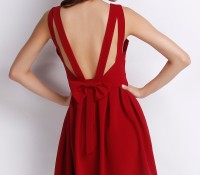 Goddess Solid Pleated Backless A-line Dress – OASAP – Damen-Bekleidung – Kleider – ,