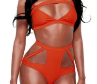 Orange Sexy Hollow out High-waisted Bikini – OASAP – Damen-Bekleidung – Bademode – Bikinis, Damen-Bekleidung – Bademode – Badeanzüge,