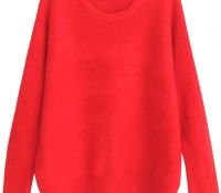 Solid Color Round Neck Ribbed Hem Knit Sweater – OASAP – Damen-Bekleidung – Pullover & Strickjacken – Pullover & Sweater,