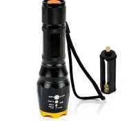 Cndirect – 1600 Lumen XML Cree XM-L T6 LED Zoomable Focus Flashlight Torch With Golden Attack Head –