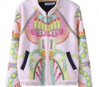 Stand Collar Cartoon Print Jacket – Chicnova – Damen-Bekleidung – Jacken & Mäntel – Jacken,