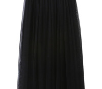 Choies – Black High Waist Pleat Mesh Tulle Midi Skirt – Damen-Bekleidung – Röcke – ,