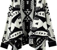 Stylish Geo Print Irregular Cardigan – OASAP – Damen-Bekleidung – Pullover & Strickjacken – Strickjacken, Damen-Bekleidung – Pullover & Strickjacken – Pullover & Sweater,