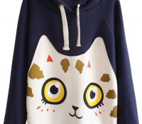 Sweet Cat Cartoon Pattern Drawstring Hoodie – OASAP – Damen-Bekleidung – Tops & Shirts – Langarmshirts, Damen-Schmuck – Schmuck – Ringe, Damen-Bekleidung – Sweatshirts & Hoodies – ,