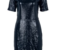 Choies – Dark Blue Sequin Detail Back Cut Out Bodycon Mini Dress – Damen-Bekleidung – Kleider – ,
