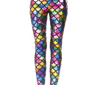 Choies – Multicolor Scale Pattern High Waist Leggings – Damen-Bekleidung – Leggings – ,