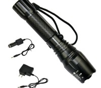 Cndirect – New 1000 Lumen Zoomable CREE T6 LED Flashlight Torch 12W Lamp Light Black –