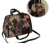 Cndirect – New Retro Women's Girl Printing Briefcase Handbag Cross Shoulder Bag – Damen-Handtaschen – Umhängetaschen – ,