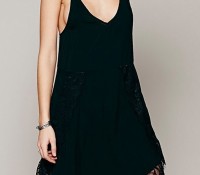 Chic Lace-Paneled Asymmetrical Hem Dress – OASAP – Damen-Bekleidung – Kleider – ,