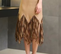 Vintage Faux Suede Asymmetric Tasseled Skirt – OASAP – Damen-Bekleidung – Röcke – ,