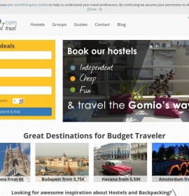 Gomio – internationale Reise- und Hotelbuchungs-Website