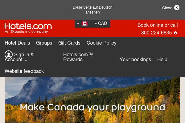 Hotels.com Canada: Discover Canada and save up to 30% on it's best road trip destinations!